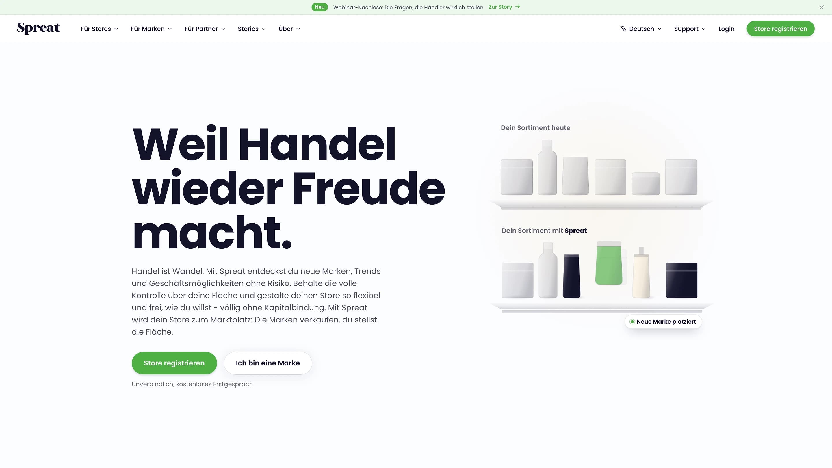 Screenshot von Spreat GmbH